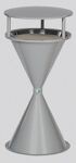 Standascher D445xH900mm silber m.Dach ASA-Kunststoff VAR