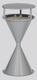 Standascher D445xH900mm silber m.Dach ASA-Kunststoff VAR