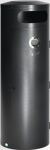 Abfallbehälter H1245xØ420mm 90l antik-silber m.integriertem Ascher