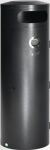 Abfallbehälter H1245xØ420mm 90l antik-silber m.integriertem Ascher