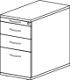 Standcontainer Pro-B H720-760xB428xT800mm lichtgrau 2Schubl.1Hängereg.Bodengriff