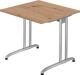 Schreibtisch Pro-B H720xB800xT800mm Asteiche ger.Form Kufe