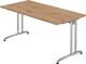 Schreibtisch Pro-B H720xB1600xT800mm Asteiche ger.Form Kufe