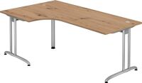 Schreibtisch Pro-B H720xB2000xT1200mm Asteiche Winkelf.R/L Kufe