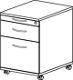 Rollcontainer Pro-B H590xB428xT580mm Buchedekor 1 Schubl.u.1 Hängeregisterauszug