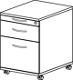 Rollcontainer Pro-B H590xB428xT580mm weiß 1 Schubl.u.1 Hängeregisterauszug