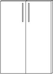 Flügeltür Pro-B B.790mm 3 OH Nussbaumdekor