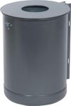 Abfallbehälter H475xØ340mm 35l kobaltblau ungelocht Befestigungsschiene RENNER