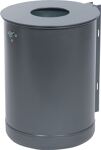 Abfallbehälter H515xØ380mm 50l verz.ungelocht Befestigungsschiene RENNER
