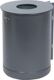 Abfallbehälter H515xØ380mm 50l verz.ungelocht Befestigungsschiene RENNER