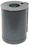 Abfallbehälter H515xØ380mm 50l anthr.eisengl.Befestigungsschiene RENNER