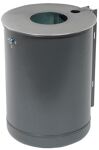 Abfallbehälter H515xØ380mm 50l anthr.eisengl.Befestigungsschiene RENNER