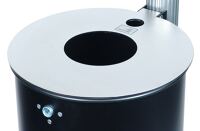 Abfallbehälter H515xØ380mm 50l schwarz Befestigungsschiene RENNER