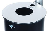 Abfallbehälter H515xØ380mm 50l schwarz Befestigungsschiene RENNER
