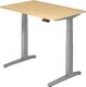 Schreibtisch A-ktiv H650-1300xB1200xT800mm Ahorndekor ger.Form C-Fuß