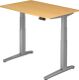 Schreibtisch A-ktiv H650-1300xB1200xT800mm Buchedekor ger.Form C-Fuß