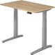 Schreibtisch A-ktiv H650-1300xB1200xT800mm Eichedekor ger.Form C-Fuß