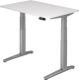 Schreibtisch A-ktiv H650-1300xB1200xT800mm weiß ger.Form C-Fuß