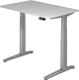 Schreibtisch A-ktiv H650-1300xB1200xT800mm lichtgrau ger.Form C-Fuß