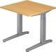 Schreibtisch A-ktiv H650-850xB800xT800mm Buchedekor ger.Form Kufe