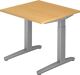 Schreibtisch A-ktiv H650-850xB800xT800mm Buchedekor ger.Form Kufe