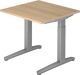 Schreibtisch A-ktiv H650-850xB800xT800mm Eichedekor ger.Form Kufe
