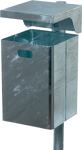 Abfallbehälter H600xB310xT360mm 40l silber m.Ascher RENNER