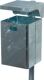 Abfallbehälter H600xB310xT360mm 40l silber m.Ascher RENNER