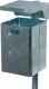 Abfallbehälter H600xB310xT360mm 40l silber m.Ascher RENNER
