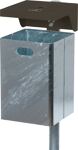 Abfallbehälter H600xB310xT360mm 40l verzinkt/anthr.eisenglimmer m.Ascher RENNER