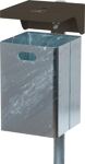Abfallbehälter H600xB310xT360mm 40l verzinkt/anthr.eisenglimmer m.Ascher RENNER