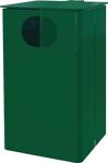 Abfallbehälter m.gelochtem BD H537xB325xT388mm 35l moosgrün