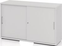 Schrank Teda-Z H748xB1200xT400mm lichtgrau 3 OH 2 Schiebetüren zerlegt