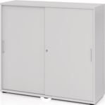 Schrank Teda-Z H1100xB1200xT400mm lichtgrau 3 OH 2 Schiebetüren zerlegt