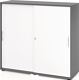 Schrank Teda-Z H1100xB1200xT400mm graphit/weiß 3 OH 2 Schiebetüren zerlegt