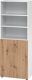 Schrank Teda-Z H2154xB800xT417mm Weiß/Asteiche 6 OH (3 offen) 2 Türen zerlegt