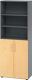 Schrank Teda-Z H2154xB800xT417mm Graphit/Ahorn 6 OH (3 offen) 2 Türen zerlegt