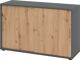 Schrank Teda-Z H748xB1200xT400mm Graphit/Asteiche 2 OH 2 Schiebetüren zerlegt