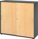 Schrank Teda-Z H1100xB1200xT400mm Graphit/Ahorn 3 OH 2 Schiebetüren zerlegt
