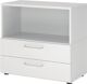 Regalschrank FlexWall H748xB800xT417mm weiß/weiß Regal u.Schübe