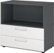 Regalschrank FlexWall H748xB800xT417mm graphit/weiß Regal u.Schübe