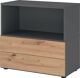 Regalschrank FlexWall H748xB800xT417mm graphit/asteiche Regal u.Schübe