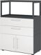 Regalschrank FlexWall H1100xB800xT417mm graphit/weiß m.Stellfüßen