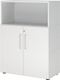 Regalschrank FlexWall H1100xB800xT417mm weiß/weiß Regal u.Türen