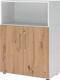 Regalschrank FlexWall H1100xB800xT417mm weiß/asteiche Regal u.Türen