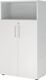 Regalschrank FlexWall H1452xB800xT417mm weiß/weiß Regal u.Türen