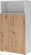 Regalschrank FlexWall H1452xB800xT417mm weiß/asteiche Regal u.Türen