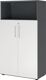 Regalschrank FlexWall H1452xB800xT417mm graphit/weiß Regal u.Türen