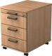Rollcontainer Teda H590xB428xT580mm Eichede 1Schubl.1Registratur m.Streifengriff