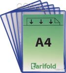 Klarsichttasche PVC reflexionsfrei DIN A4 blau 5St./Btl.TARIFOLD